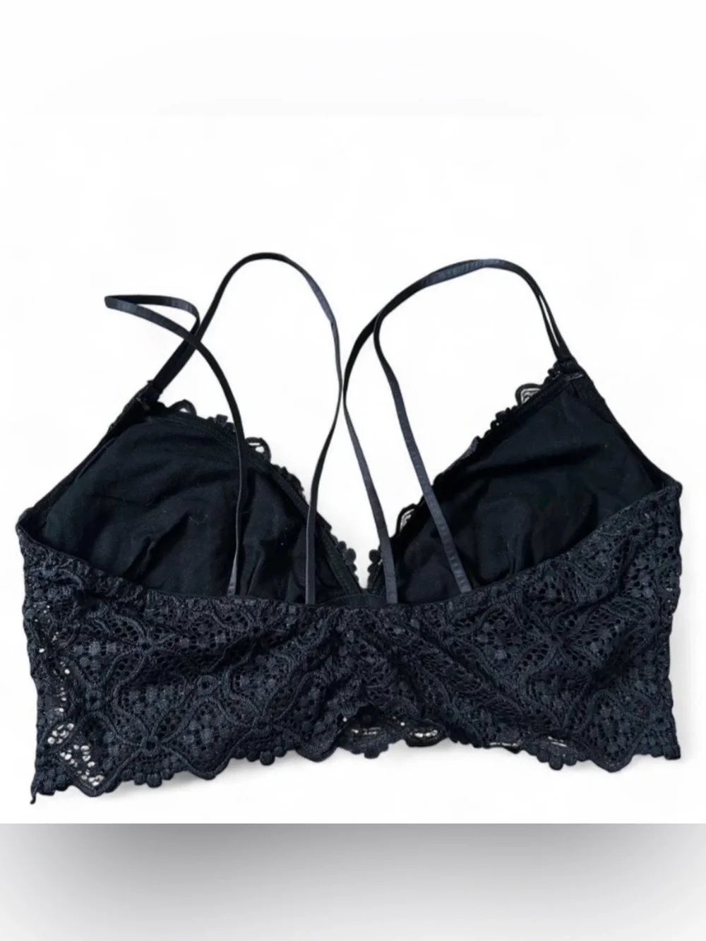Auden Black Lace Bralette with Strappy Back